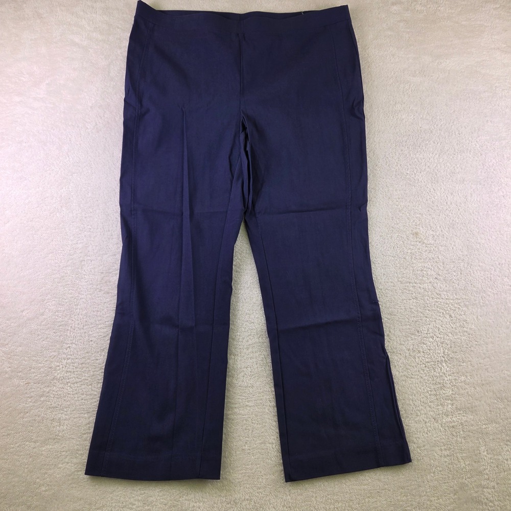 Jules & Leopold Navy Blue Pull On Straight Leg Trousers Pants Large L/G 3846